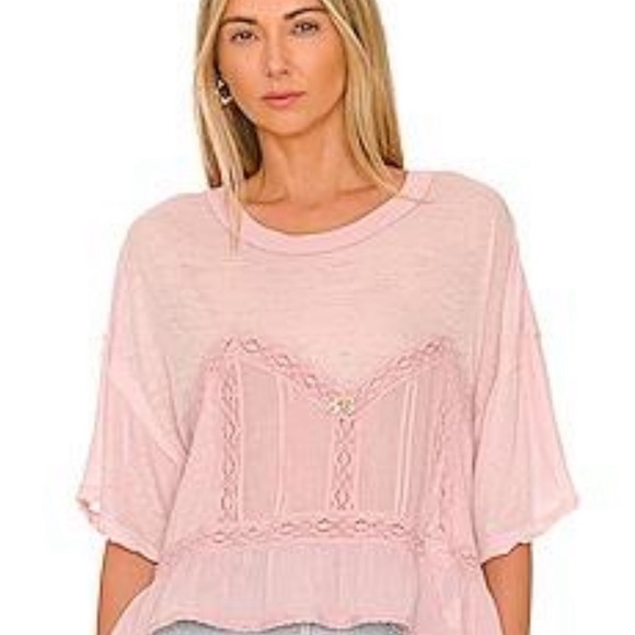 Nwt Free People Fall In Love Tee in Lilac Wine size XS - Picture 1 of 1